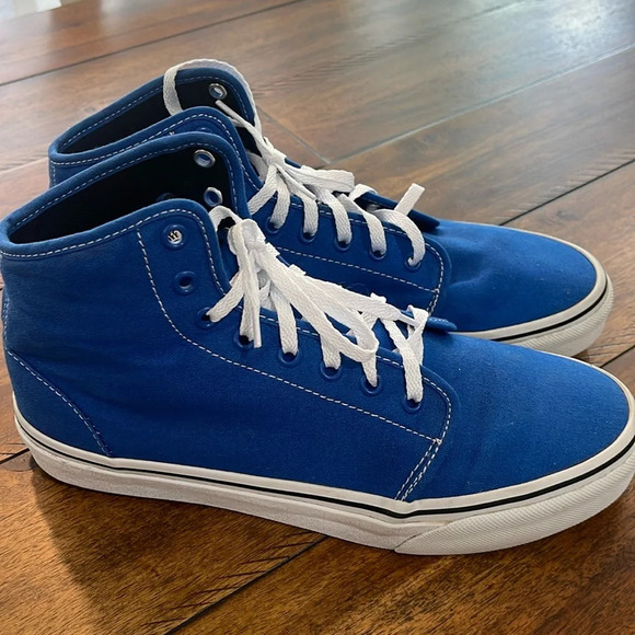 RARE Vans classic blue hi high top sz mens 9 womens 10.5 (RARE DEADSTOCK) unisex - Picture 1 of 16